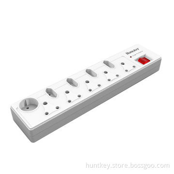 South African Standard Power Strip with 5 Outlets German Sockets and 5 Outlets South African Sockets